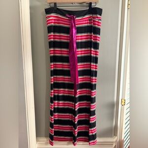 Cute Booty Lounge Striped Pants - Pink and Black